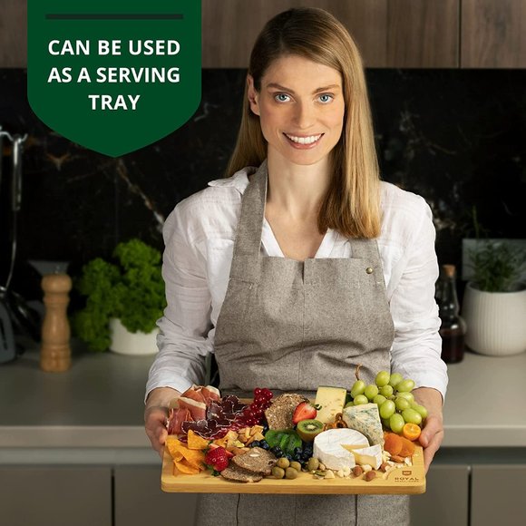 Bamboo Cutting Board | Kitchen Chopping Board | Heavy Duty Serving Tray 15"x 10" - Picture 7 of 8